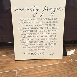 Serenity prayer wall art