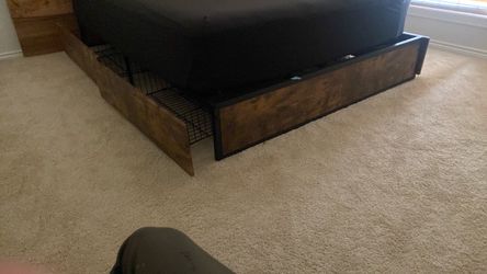 Q  bed frame with 4 drawers