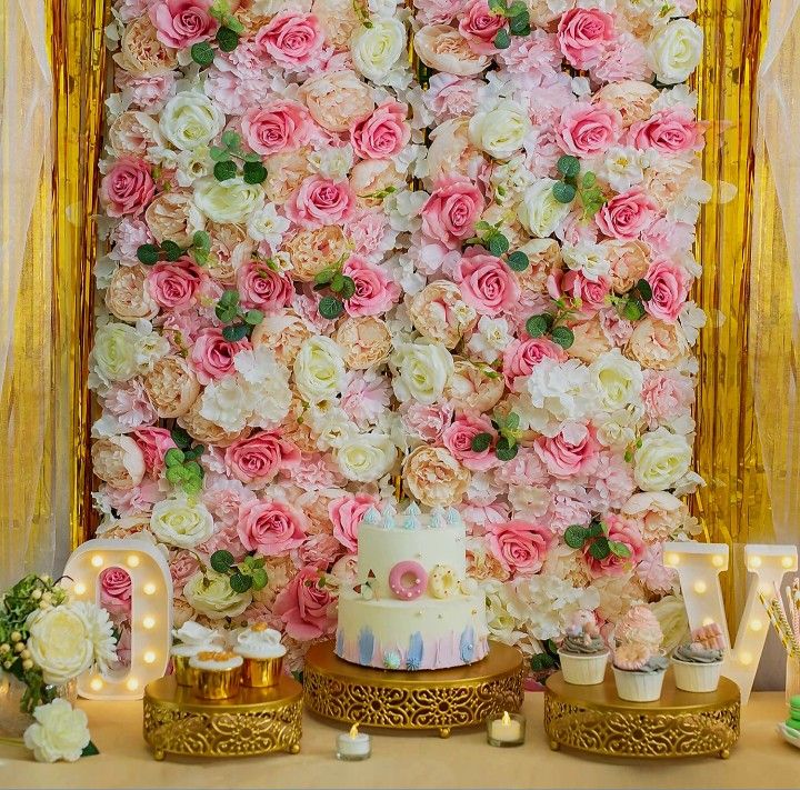 Flower Wall Panel Backdrop, 12pcs. 