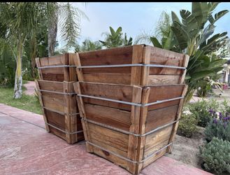 Large Wooden Crates – 30 & 36 Gallon Heavy Duty