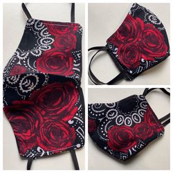 Pretty Rose bandana mask!