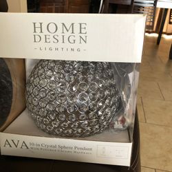 10- inch Crystal sphere pendant