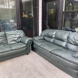 Leather Living Room Sofa And Loveseat 