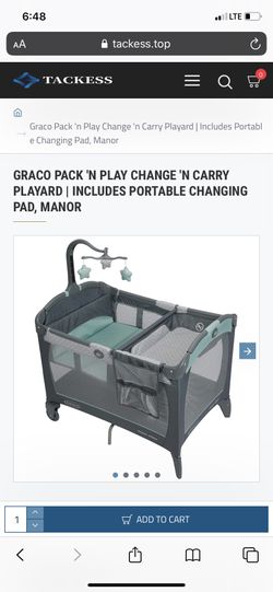 Graco portable cribs with diaper change place and soothe music