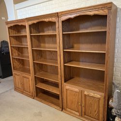 Oak Bookshelves