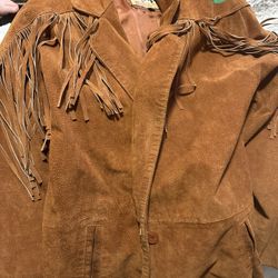 Leather Fringe Jacket Men’s Med/large