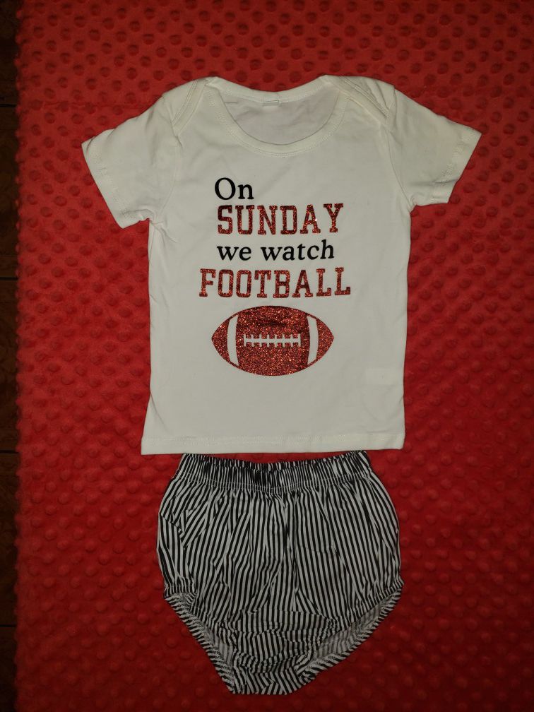 Toddler girl football outfit