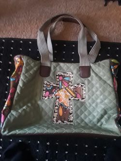 Vinyl large coloful purse