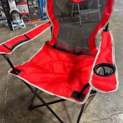 Coleman Portable Camping Chair with 4-Can Cooler, Fully Cushioned Seat and Back with Side Pocket and Cup Holder, Carry Bag Included, Collapsible Chair