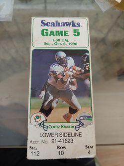 1996 Miami vs Seattle ticket stub