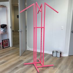 Pink Clothing Metal Rack
