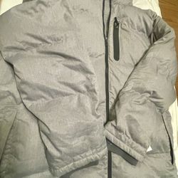 Nike Vintage Men’s Goose Down Puffer Jacket Y2K XXL Gray Full Zip Hooded