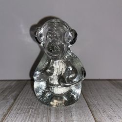 Monkey Glass Paperweight