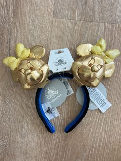 Disney Gold Minnie Plush Headband
