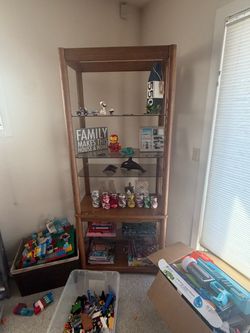 Free wood and glass book shelf