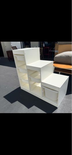 IKEA TROFAST Storage combination with boxes, white/white Very Good Condition