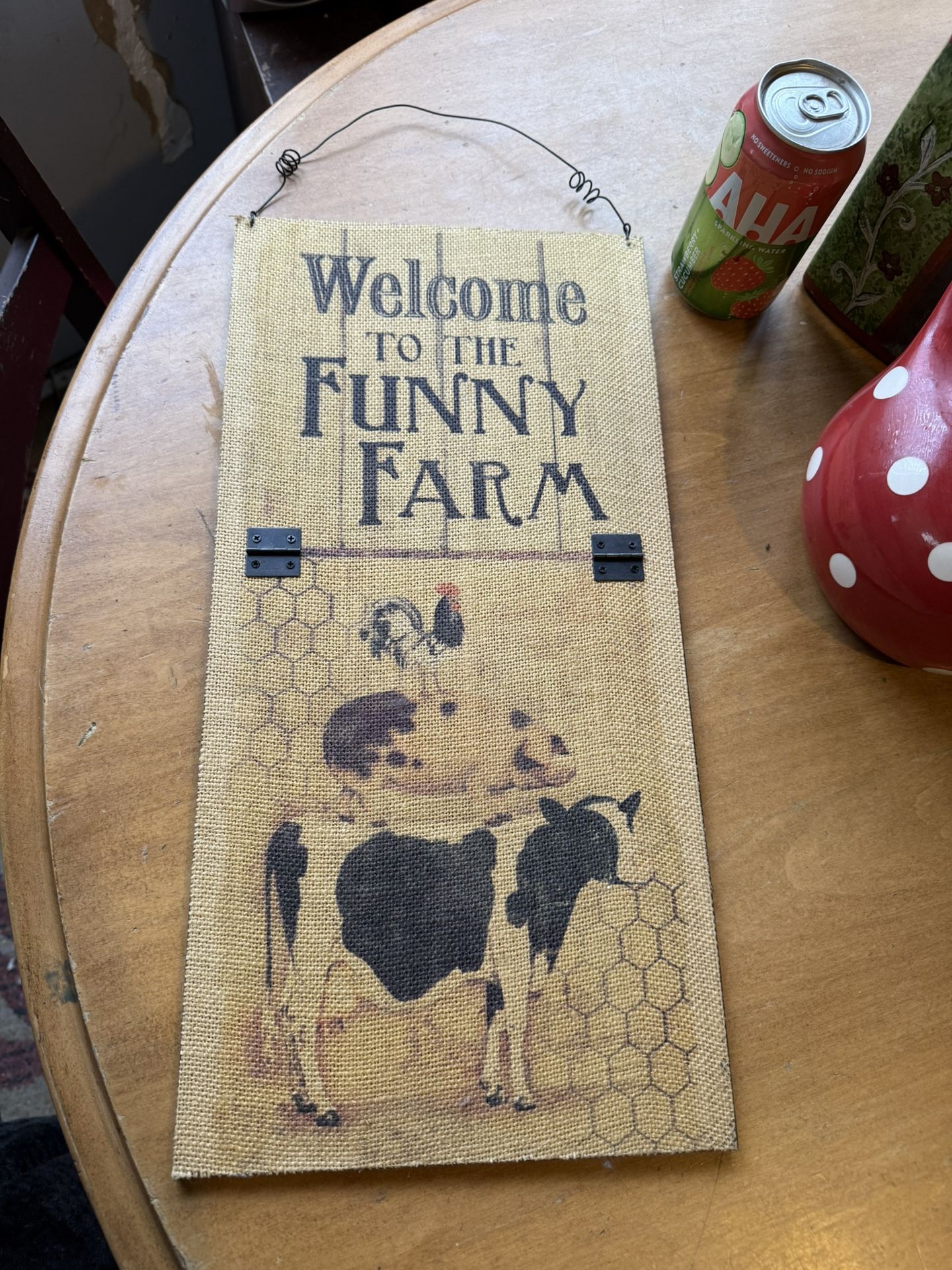 Country farm style sign. 18 1/2”x9”. Burps front. Rochester wa.