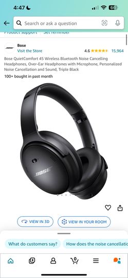 BLACK BOSE QUIET COMFORT 45
