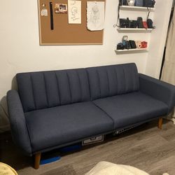 Novogratz Blue Futon Sofa