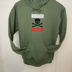 Designated Hoodie Sweater Sweatshirt Olive Green Size Small