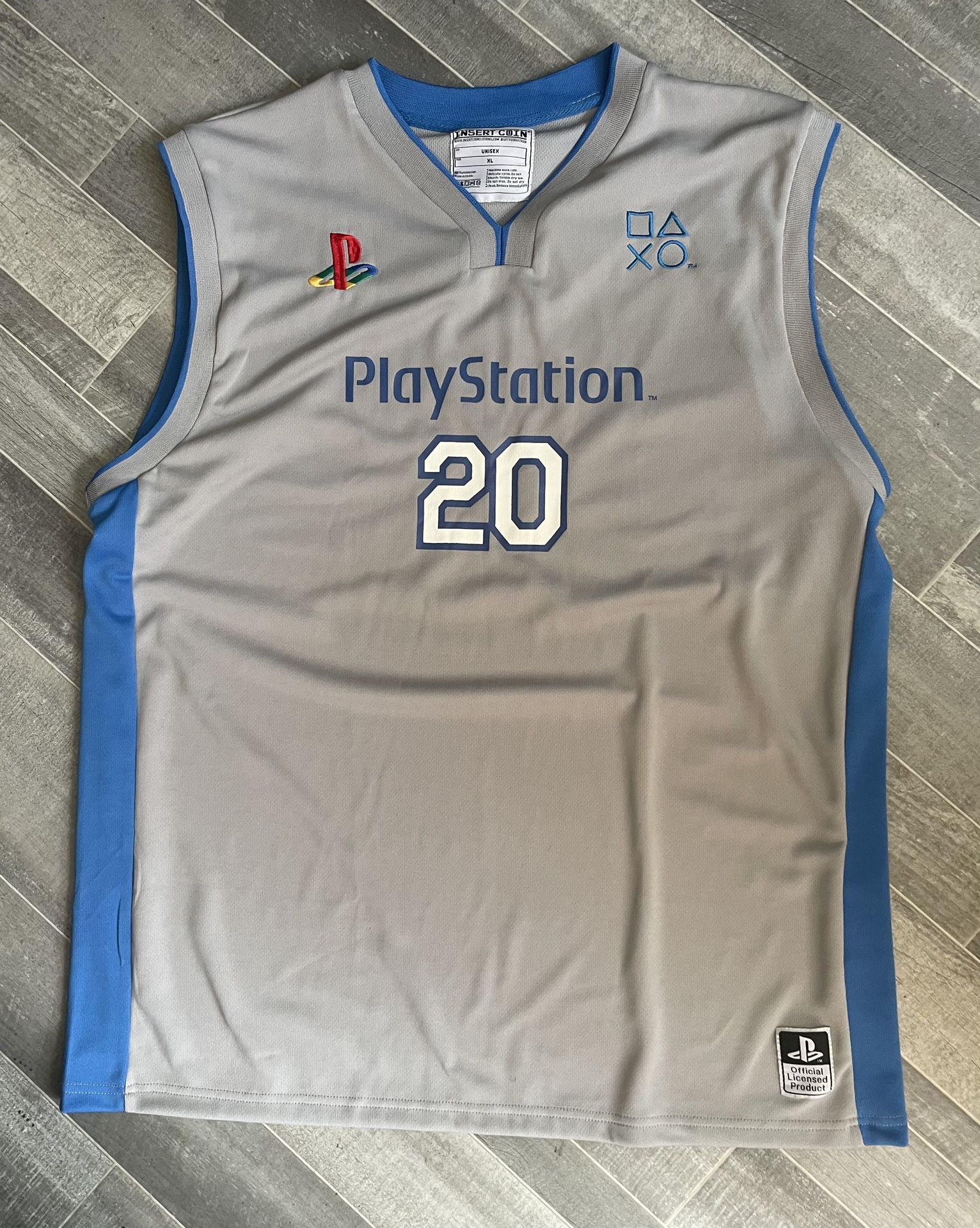 Rare INSERT COIN Playstation #20 Licensed Basketball Jersey 2000s Size XL