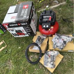 Porter-Cable 6 Gal. 150 PSI Portable Electric Air Compressor with 16-Gauge, 18-Gauge and 23-Gauge Na