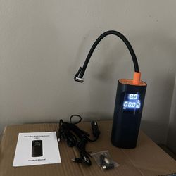 Air Compressor 150 PSI Cordless Car Air Pump, 3X Faster Pump LED Light, For Auto, Bike, Motorcycle