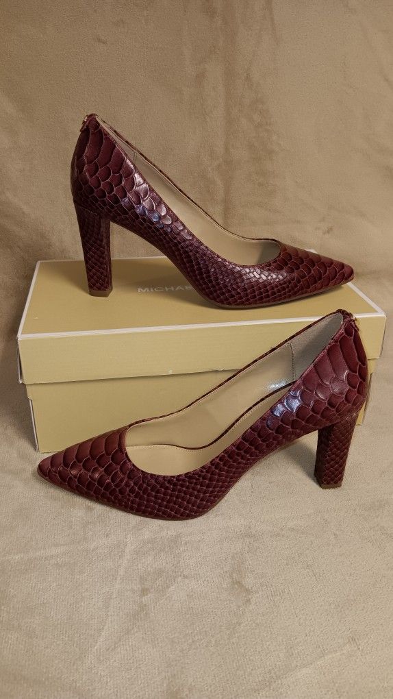 ❤️ MICHAEL KORS ❤️ Red Snake print Ethel Stiletto Pumps