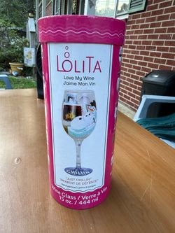 LOLITA - Hand painted wine glass