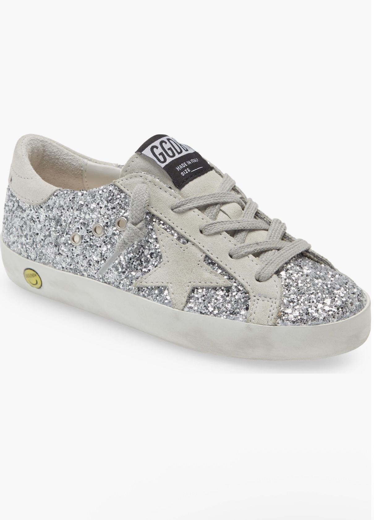 Golden Goose Kids Silver Glitter Size 32