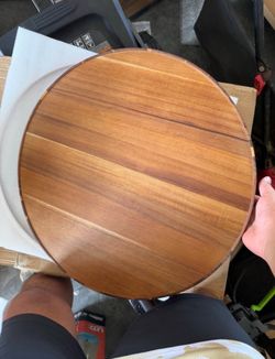 Decent Vrvege Round Wooden Serving Tray
