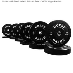 370 Lb Bumper Plate Set 