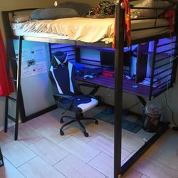 Desk Bunk Bed (Full Size) 