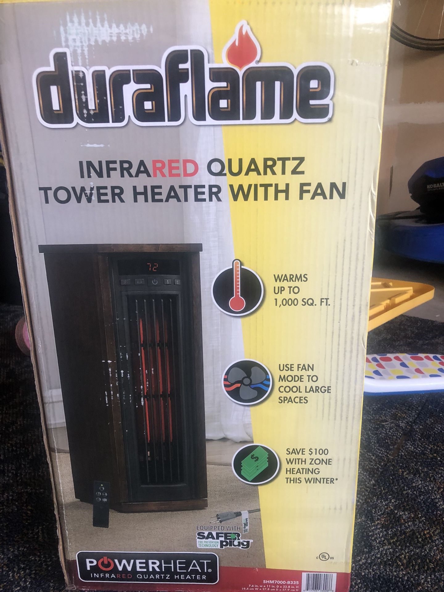 Duraflame Infrared Quartz Tower Heater