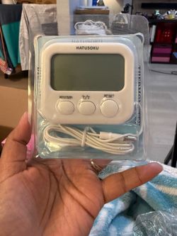 Digital Refrigerator Freezer Thermometer with Probe White