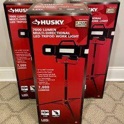 Husky 7000-Lumen Multi-Directional LED Tripod Work Light