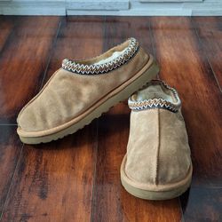 UGG Tasman Slippers Men’s Size 9 Chestnut Suede Slip-On Cozy Casual