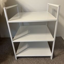 White IKEA Metal Shelf