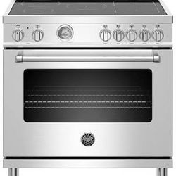 Bertazzoni Master Series  MAST365INMXE 36 Inch Induction Master Series Range with 5 Induction Zones Manual, 5.9 cu. ft. Capacity, and Viewing Window
