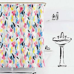 Kate Spade Paintball Floral Shower Curtain