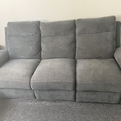 Sofa + Love Seat (with Cup Holder , Manual Reclining )