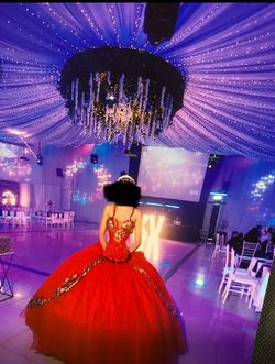 Red quince dress