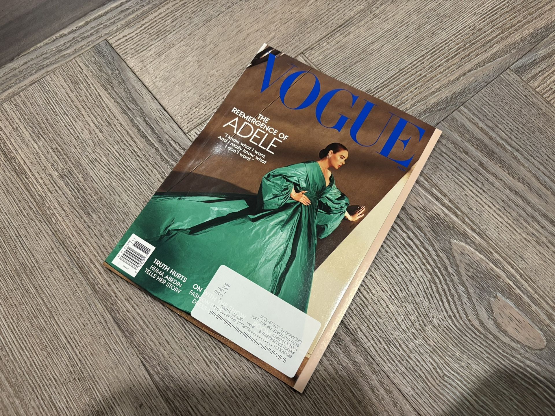 $8 for Vogue Fashion Magazine Adele November 2021 Issue | Fashion Magazines