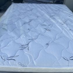 Cal King Pillow Top Mattress and Box Spring 