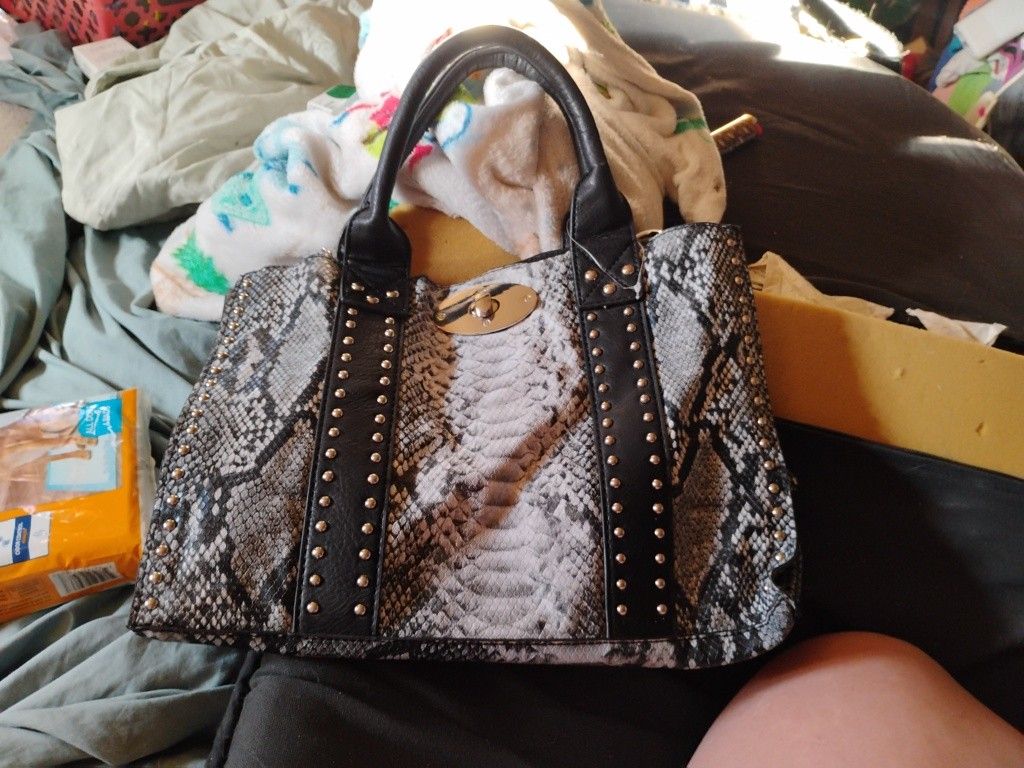 Snake Skin Print Purse