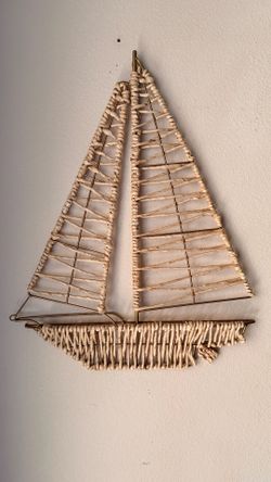Metal & Rope Sailboat Wall Decor