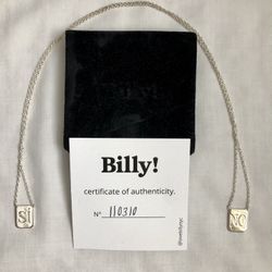 LoveBilly SI•NO Edition Silver Tag Necklace