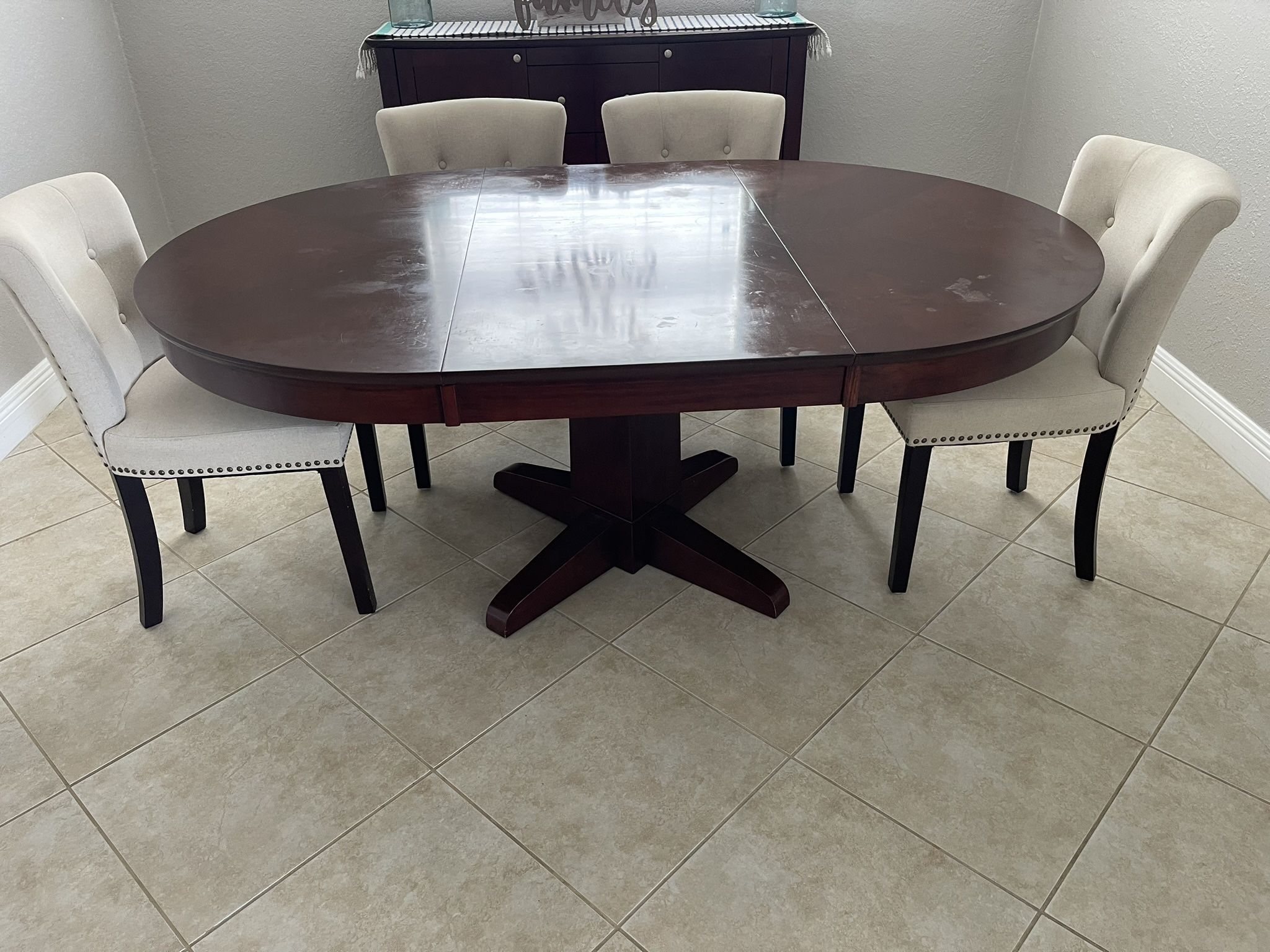 Dining Room Table And Buffet Table With Storage