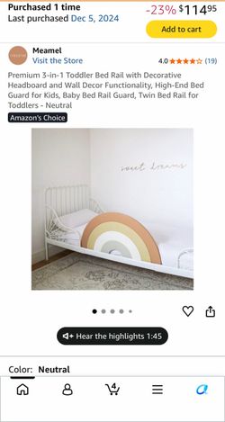 Neutral Rainbow BED RAIL from Meamel