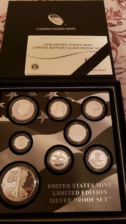 United States mint limited edition Silver proof set 2018